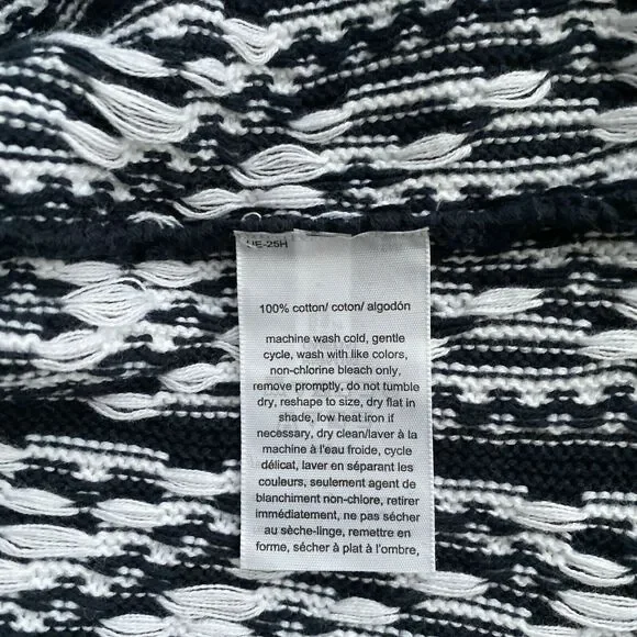 Tommy Hilfiger Womens Two Tone Cable Sweater Pullover Blue White S Small - Picture 6 of 8